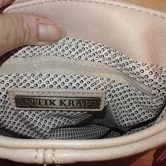 Antik By Anthropologie NWOT Vegan Small Bag in Blush - Picture 9 of 13